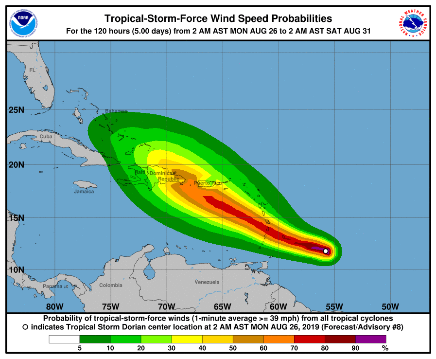 Dominican Republic could face a hurricane by Thursday