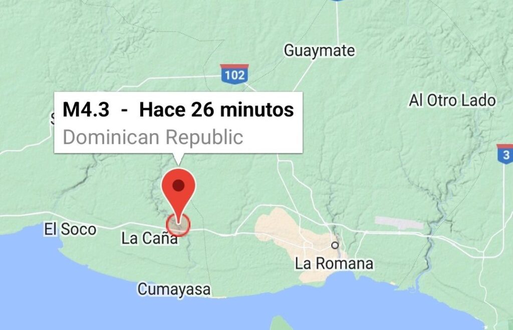 A magnitude 4.6 earthquake was recorded in the east of the country