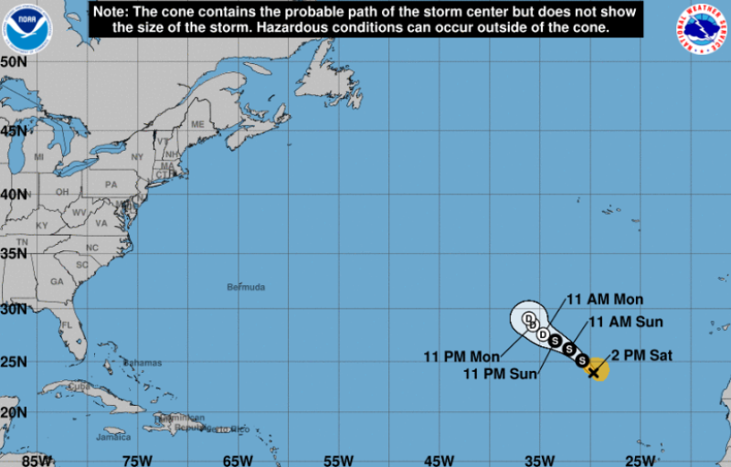 Tropical Storm Katia forms in the Atlantic and Gert resists with