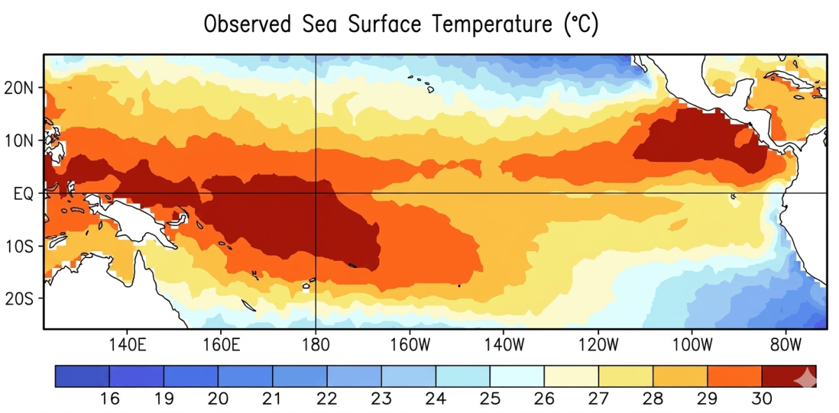 The “El Niño” phenomenon would emerge between May and July 2026 and extend until February 2027