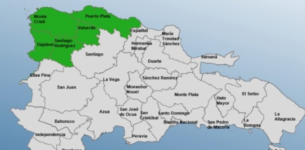 Due to a trough expected to arrive on Sunday, the COE has issued a green alert for five provinces
