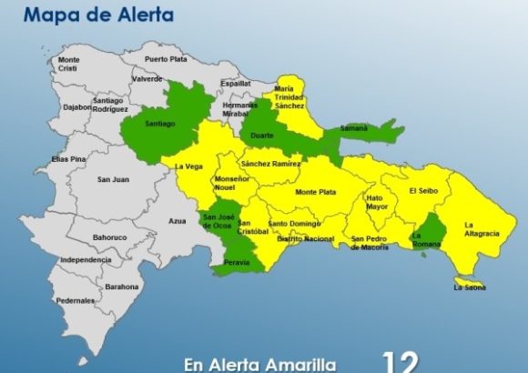 COE expands yellow alert for Santo Domingo and 11 provinces