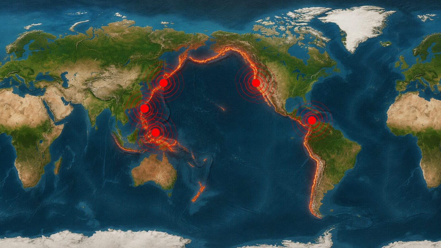 Multiple earthquakes strike the Pacific Ring of Fire in 24 hours