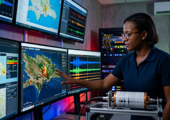 Seismic activity is being monitored in the Dominican Republic due to the historical frequency of large earthquakes.
