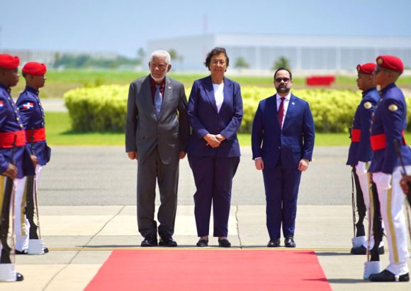 Suriname President Jennifer Geerlings-Simons arrives in Dominican Republic for official visit
