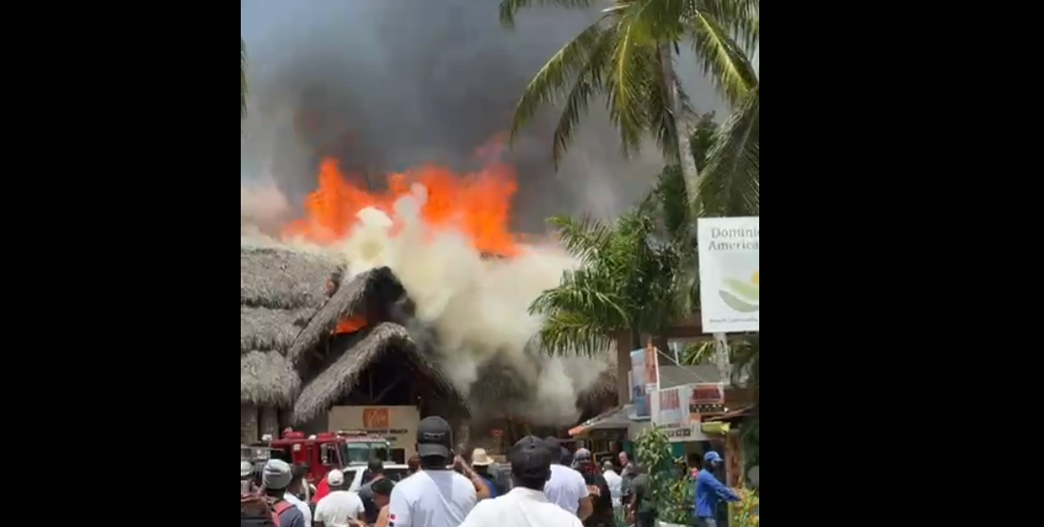 Viva Hotel in Bayahibe engulfed in flames as firefighters battle blaze