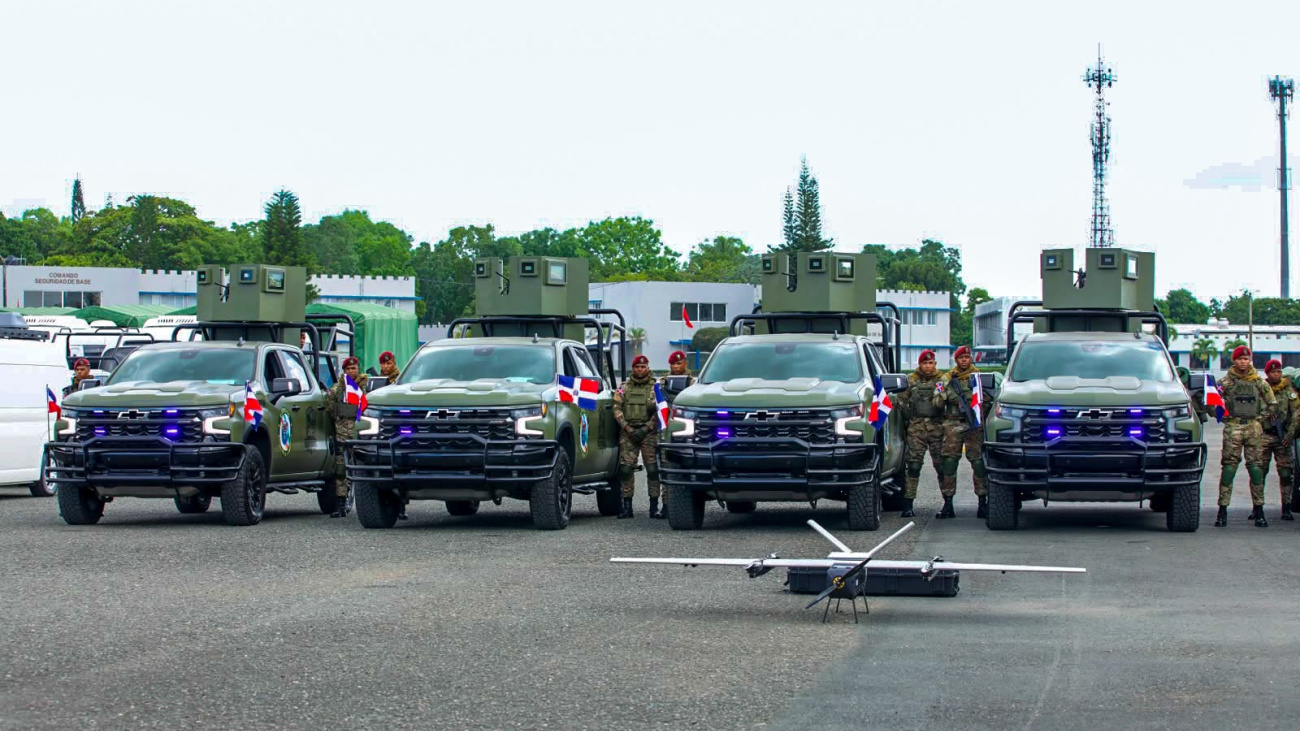 Abinader unveils new drones, armored vehicles to modernize Dominican Armed Forces