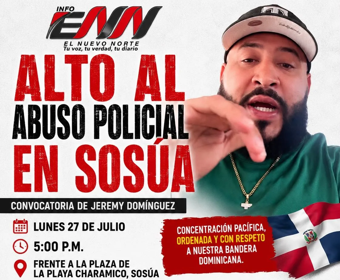 A peaceful demonstration has been called in Sosúa to protest alleged police abuses.