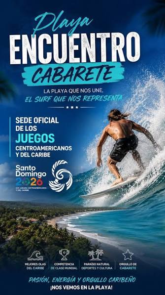 Cabarete ready to host the surfing competition of the 2026 Central American and Caribbean Games