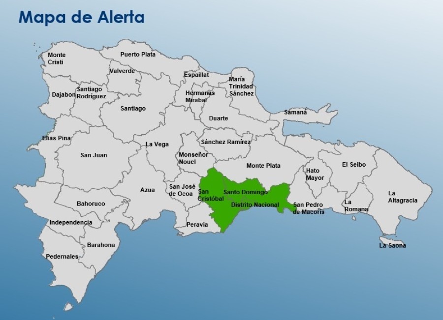 COE places Greater Santo Domingo and San Cristóbal under green alert
