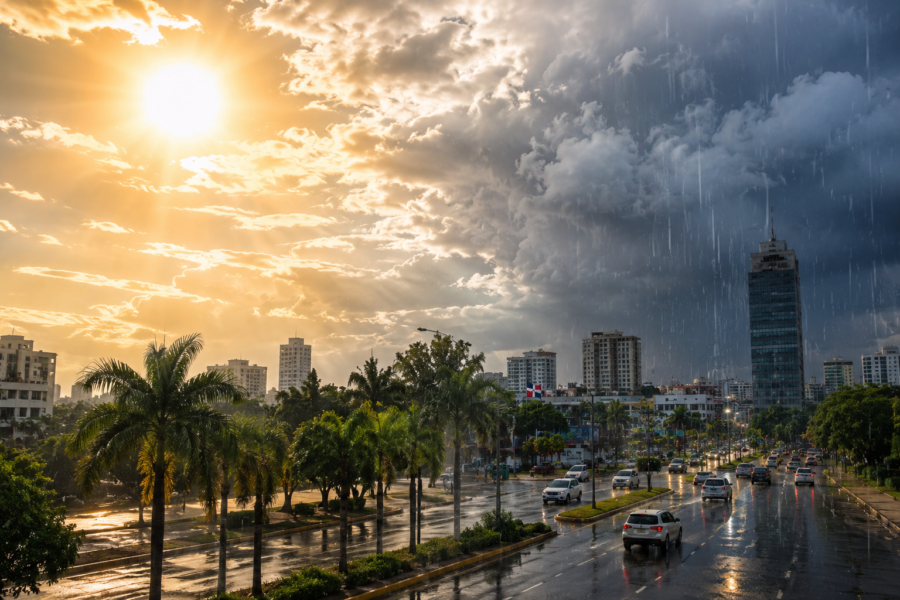 Isolated showers and sweltering heat will mark this Sunday