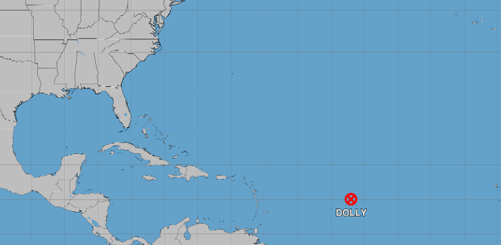 Tropical Storm Dolly weakens into active tropical wave