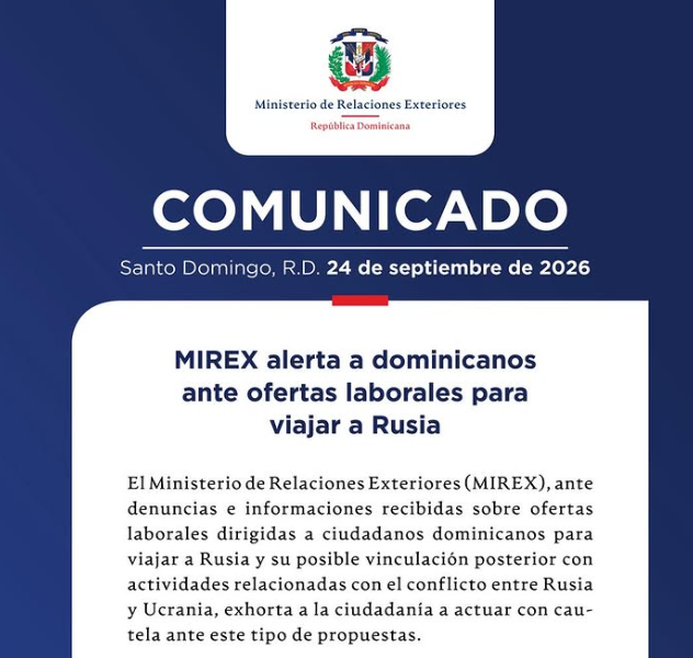 MIREX urges caution over job offers sending Dominicans to Russia
