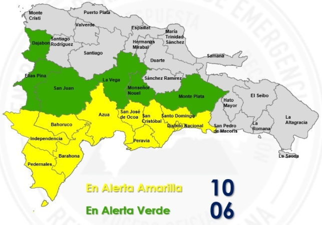 COE raises yellow alert for 10 provinces and National District due to heavy rains