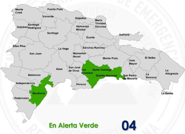 COE places four areas under green alert as tropical wave brings rain