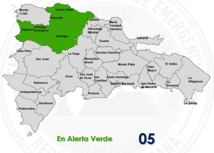 COE places five provinces on green alert